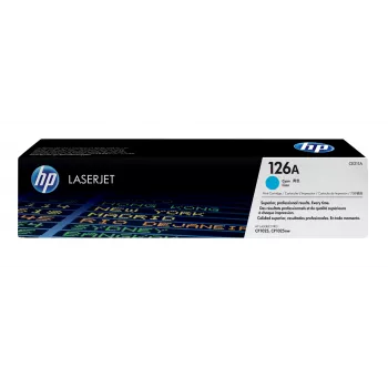 HP 126A cyaan origineel LaserJet-tonerpatroon, 1000 pagina's, cyaan, 1 st.
