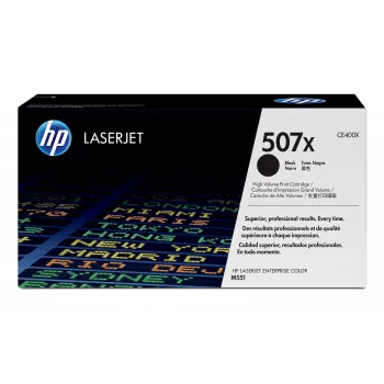 HP 507X hoogrendement zwart origineel LaserJet-tonerpatroon, 11000 pagina's, zwart, 1 st.