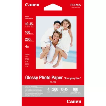 Canon GP-501 Glossy fotopapier 10x15 cm - 100 vel, glanzend, 210 g/m², 100 vel, 210 µm, 100 mm, 150 mm