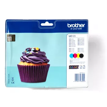 Brother LC-123VALBP inktpatroon 4 stuks origineel zwart, cyaan, magenta, geel