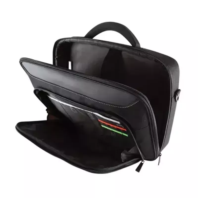 Targus Classic+ 18 inch Clamshell laptoptas, zwart/rood CN418EU