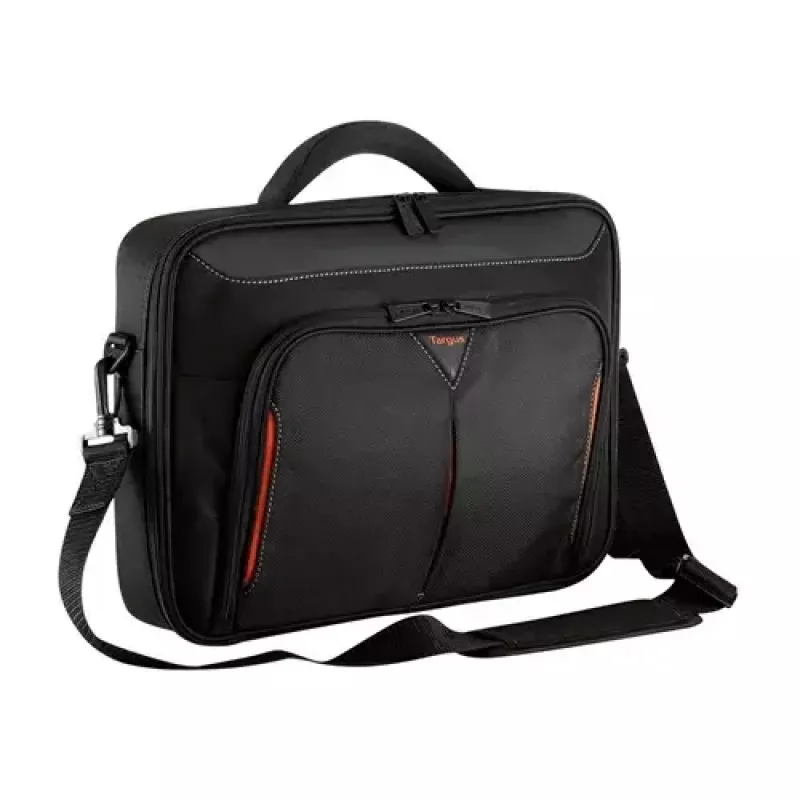 Targus Classic+ 18 inch Clamshell laptoptas, zwart/rood CN418EU
