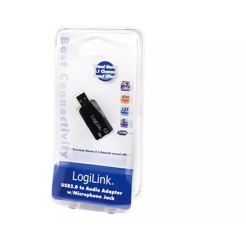 USB-geluidskaart LOGILINK UA0053 — USB-interface, 5.1-kanaals audio-uitgang