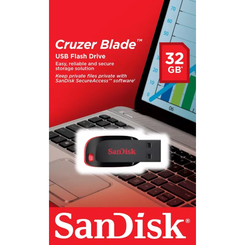 WESTERN DIGITAL SanDisk Cruzer Blade - 32GB USB-stick - USB 2.0