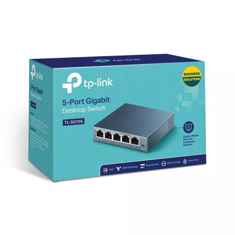 Unmanaged switch TP-Link TL-SG105 5-poorts 10/100/1000Mbps