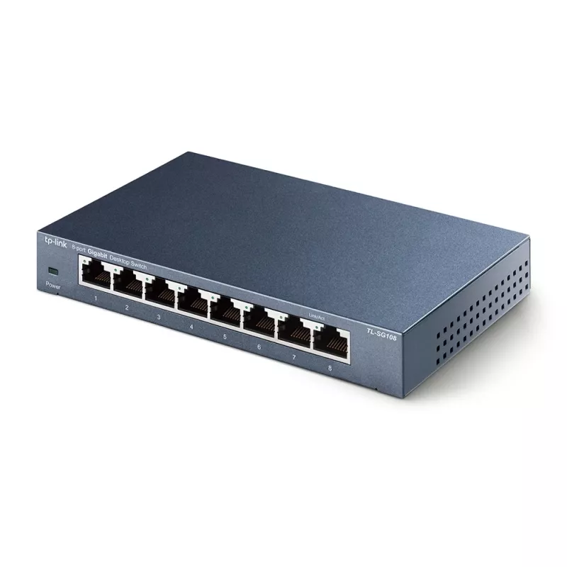 TP-Link 8-poorts 10/100/1000Mbps desktop netwerkswitch, unmanaged, Gigabit Ethernet (10/100/1000), full duplex