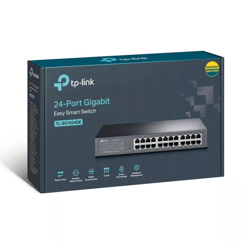 TP-Link 24-poorts Gigabit Easy Smart Switch, managed, L2, Gigabit Ethernet (10/100/1000), rackmontage, 1U