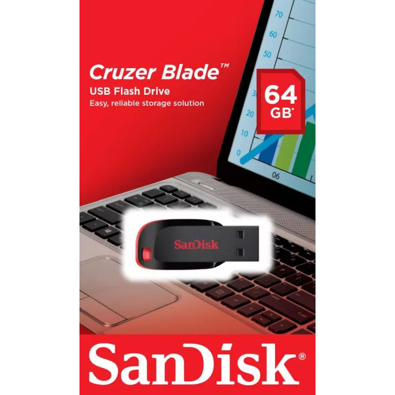 USB-flashdrive SanDisk 64 GB USB Type-A 2.0 Cruzer Blade