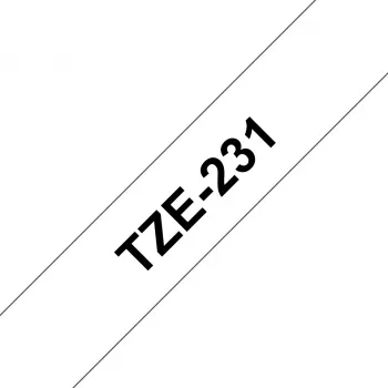 Brother TZE-231 labelband zwart op wit