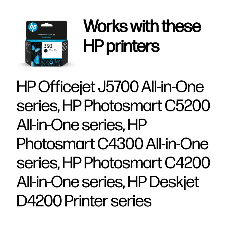 HP 350 originele zwarte inktcartridge