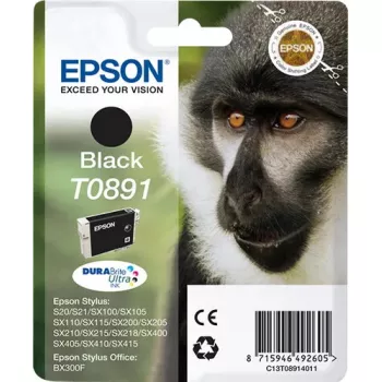 Epson Monkey singlepack zwart T0891 DURABrite Ultra inkt