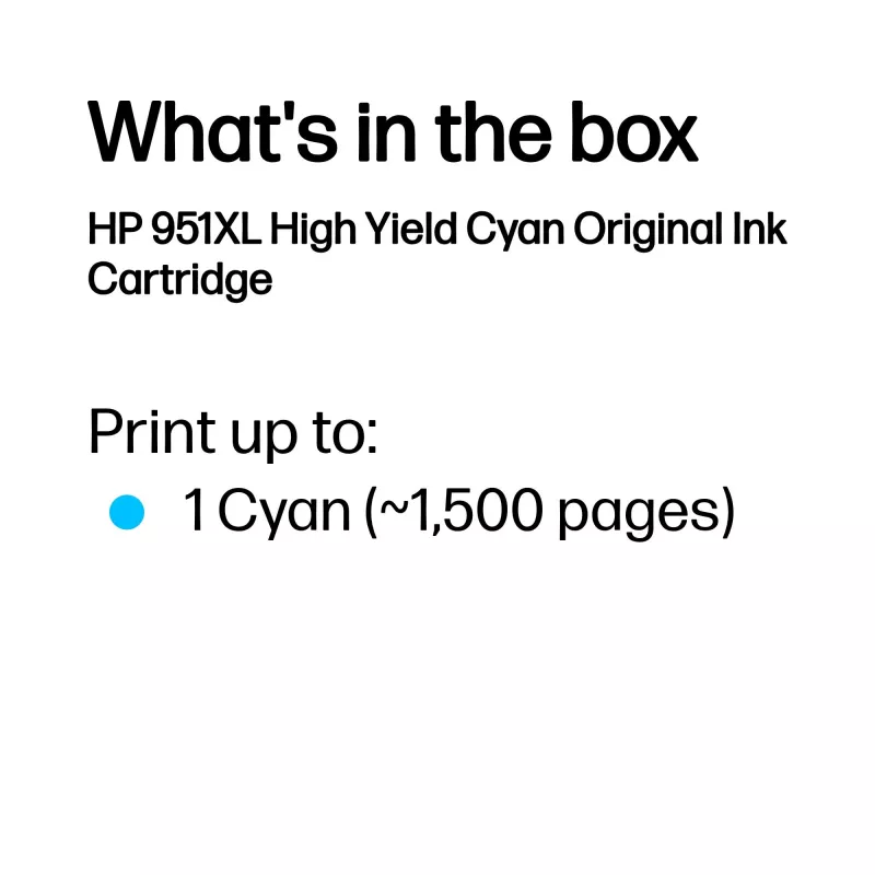 HP 951XL originele inktcartridge cyaan (hoge capaciteit)