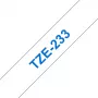 Brother TZE-233 labeltape blauw op wit