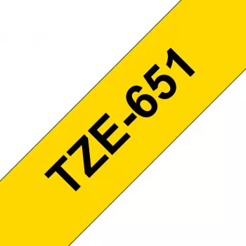 Labeltape Brother TZE651 24 mm geel