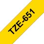 Labeltape Brother TZE651 24 mm geel