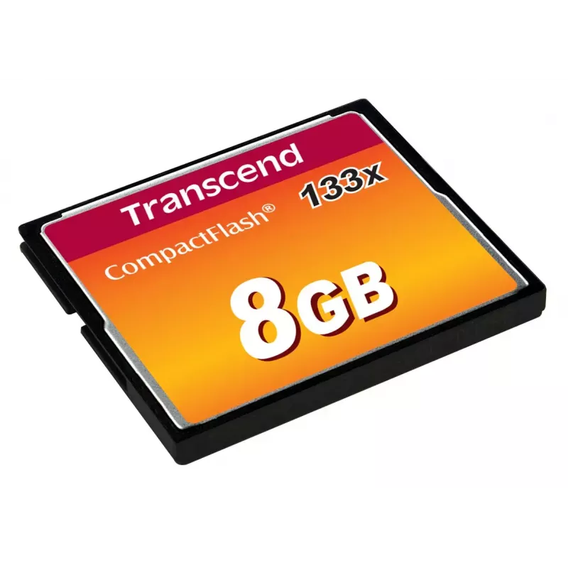 CompactFlash-kaart Transcend TS8GCF133, 8GB, 50MB/s lezen, 20MB/s schrijven