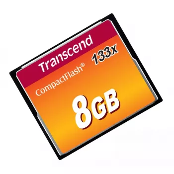 CompactFlash-kaart Transcend TS8GCF133, 8GB, 50MB/s lezen, 20MB/s schrijven