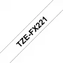 Lamineertape Brother TZe TZEFX221 zwart op wit 9mm