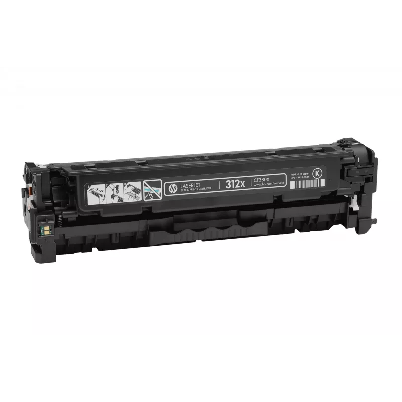 HP 312X CF380X tonercartridge met hoge capaciteit, 4.400 pagina's, zwart