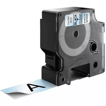 DYMO Authentic D1 labels | 24 mm x 7 m rol | zwart print op transparant | zelfklevende etiketten voor LabelManager labelprinters