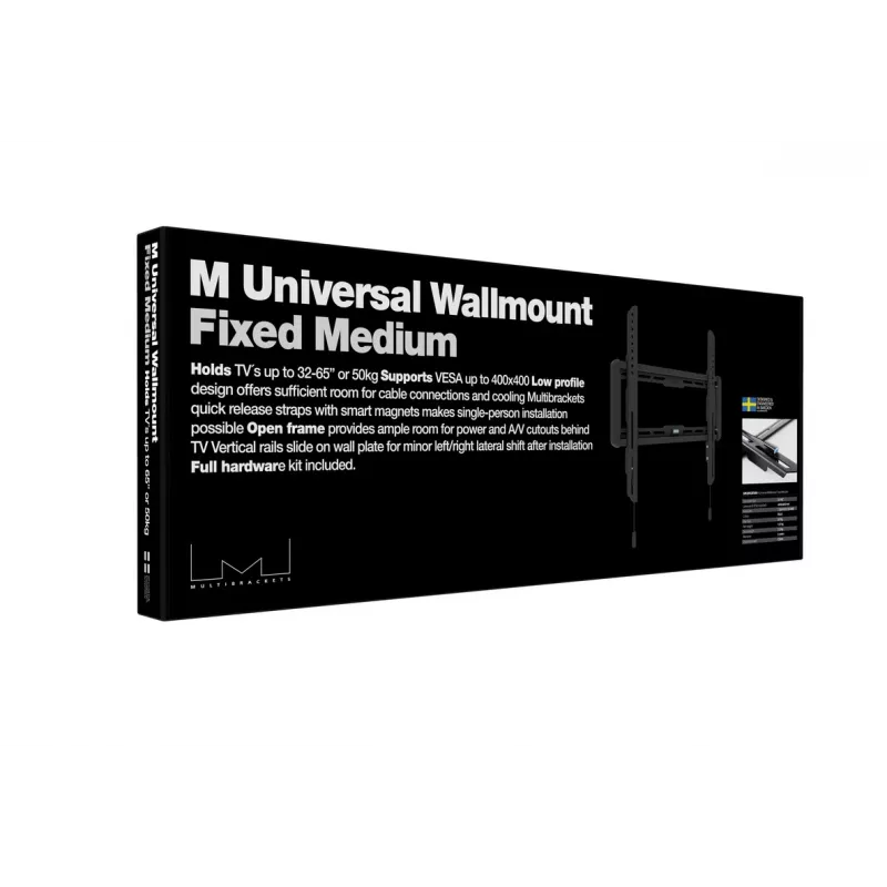 Multibrackets M universele wandsteun vast middel zwart