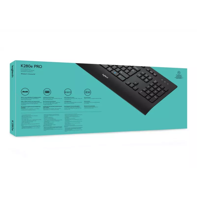 LOGITECH bedraad toetsenbord K280e - Qwerty Us Int'l