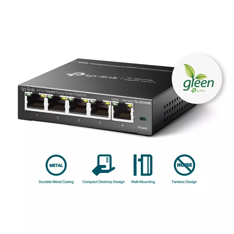 TP-Link 5-poorts Gigabit Easy Smart Switch, managed, L2, Gigabit Ethernet (10/100/1000)