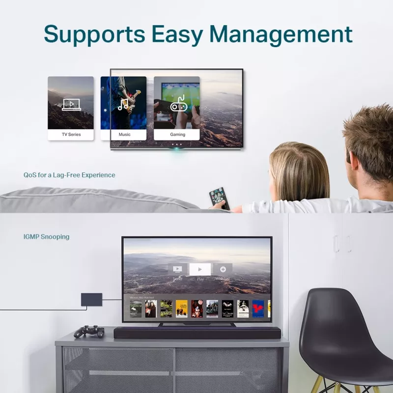 TP-Link 5-poorts Gigabit Easy Smart Switch, managed, L2, Gigabit Ethernet (10/100/1000)