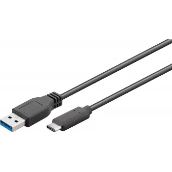 Microconnect USB3.1CA1 USB-kabel USB 3.2 Gen 1 (3.1 Gen 1) 1 m USB A USB C zwart