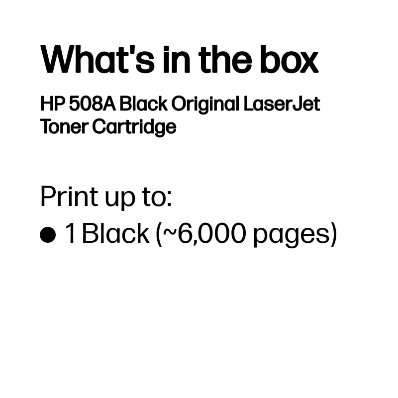 Tonercartridge HP 508A zwart CF360A 6000 pagina's