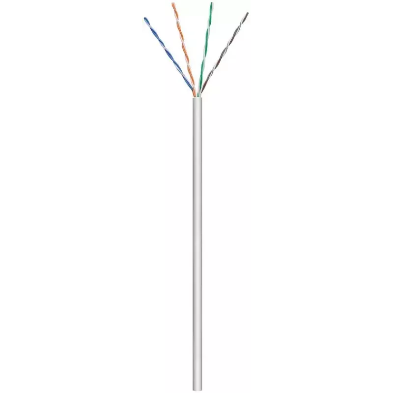 Netwerkkabel Goobay CAT 5e U/UTP 100 m grijs