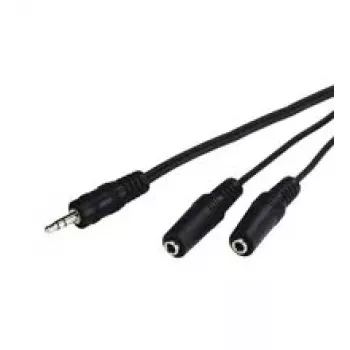 Audiokabel Goobay AVK 317-020 0,2 m 3,5 mm 2 x 3,5 mm zwart