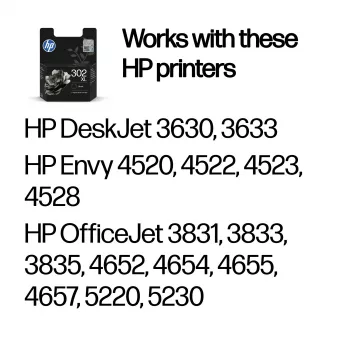 HP 302XL originele inktcartridge zwart met hoge capaciteit, zwart, 1 st., 430 pagina's