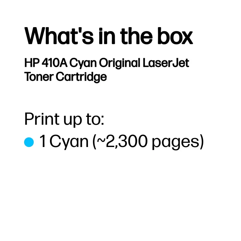 Tonercartridge HP CF411A M452DN 2300 pagina's cyaan