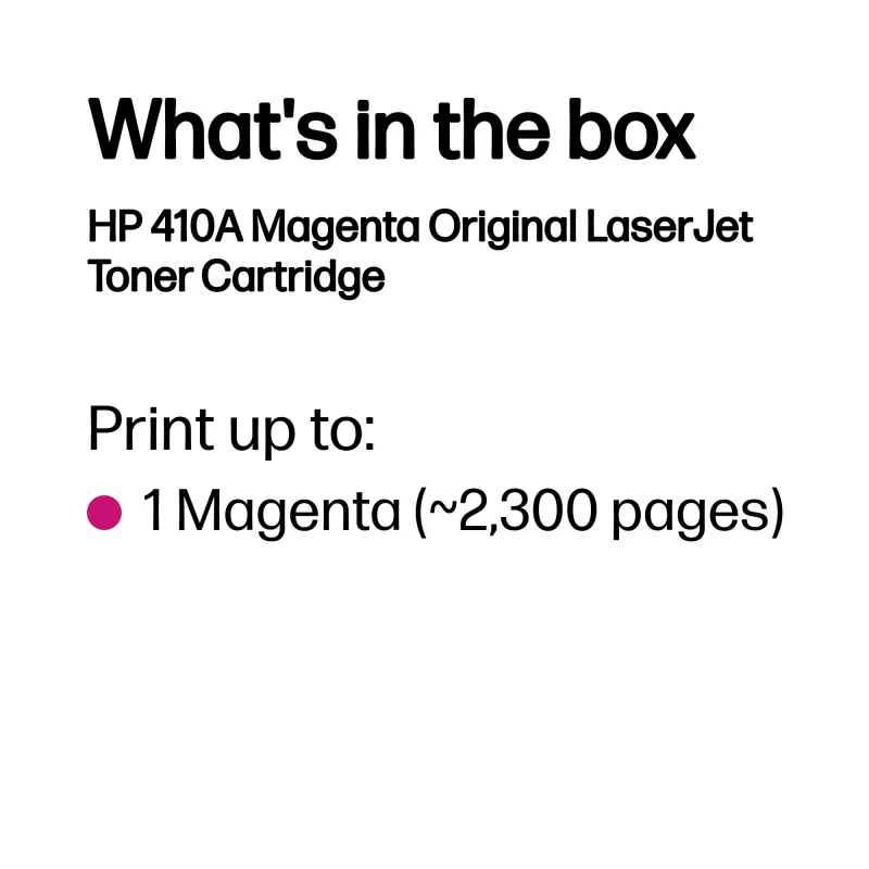 Tonercartridge HP magenta 410A CF413A 2300 pagina's