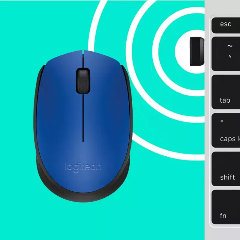 Logitech M171 muis RF draadloos optisch 1000 DPI, blauw