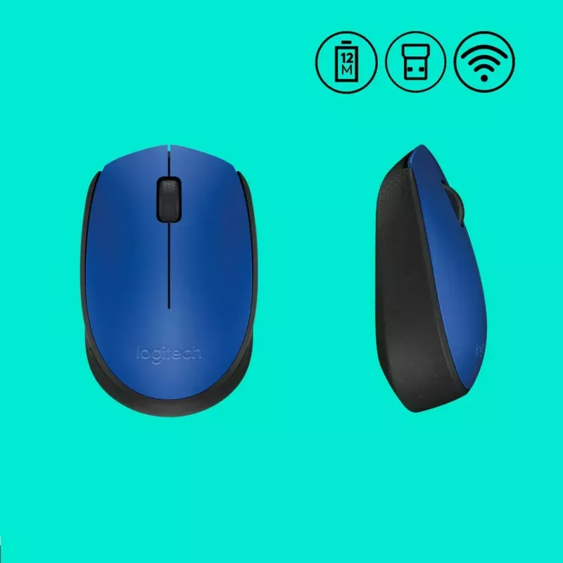 Logitech M171 muis RF draadloos optisch 1000 DPI, blauw