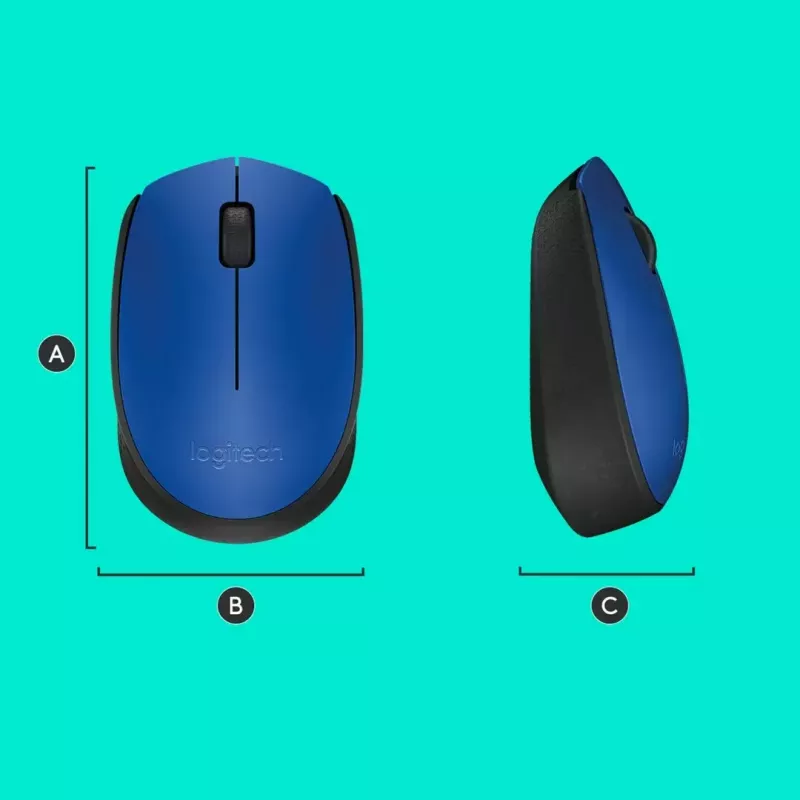 Logitech M171 muis RF draadloos optisch 1000 DPI, blauw