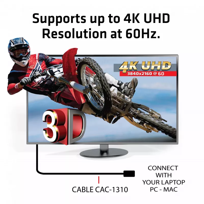 CLUB3D HDMI 2.0-kabel 3 meter UHD 4K/60Hz 18Gbps gecertificeerd Premium High Speed