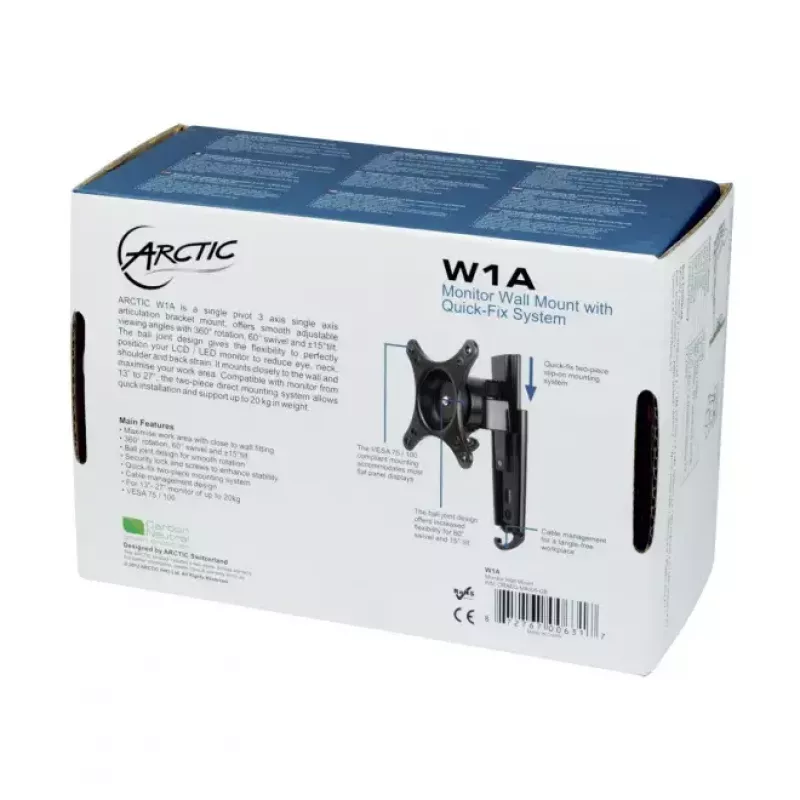 ARCTIC W1A - monitor-wandbeugel