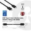 CLUB3D USB Gen2 Type-C video 4K60Hz, data 10Gbit/s en 100W laden 1 meter M/F