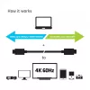 CLUB3D USB Gen2 Type-C video 4K60Hz, data 10Gbit/s en 100W laden 1 meter M/F