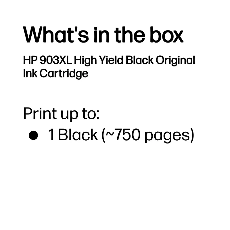 HP 903XL originele inktpatroon, zwart, hoge capaciteit