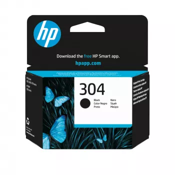 HP 304 zwarte originele inktpatroon, zwart, 1 st., 120 pagina's