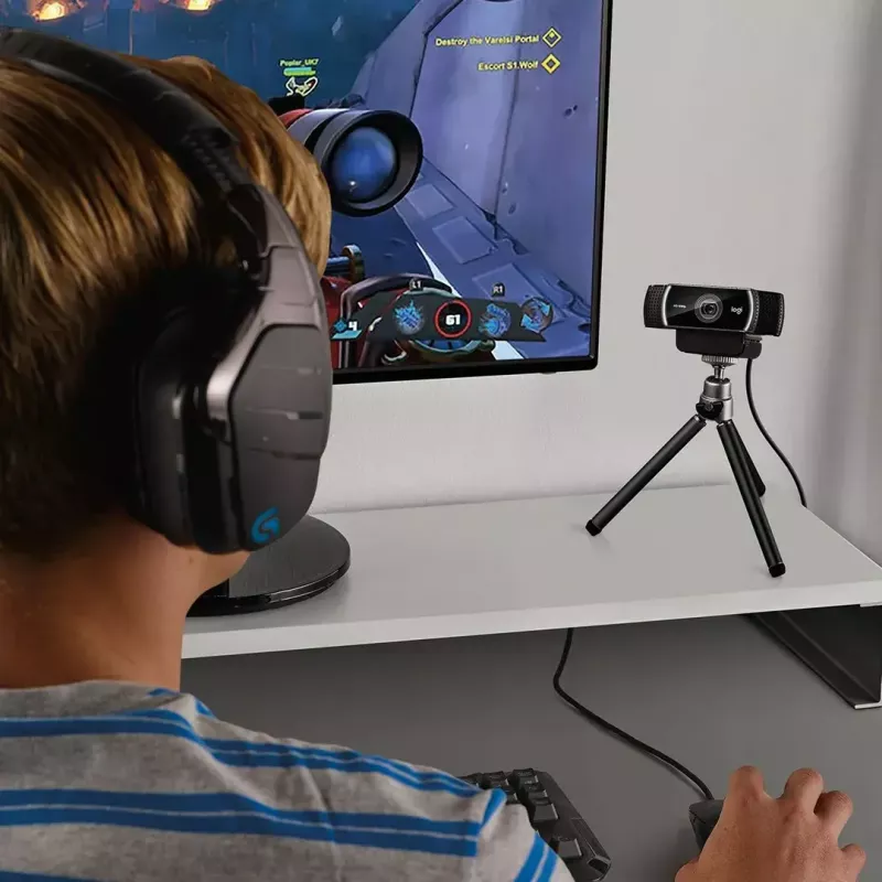 Logitech C922 1920 x 1080 pixels USB zwart webcam