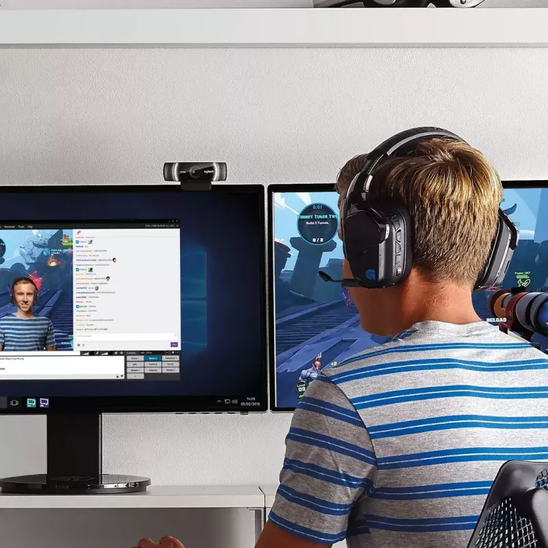 Logitech C922 1920 x 1080 pixels USB zwart webcam