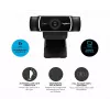 Logitech C922 1920 x 1080 pixels USB zwart webcam