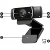 Logitech C922 1920 x 1080 pixels USB zwart webcam