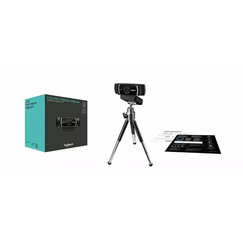 Logitech C922 1920 x 1080 pixels USB zwart webcam