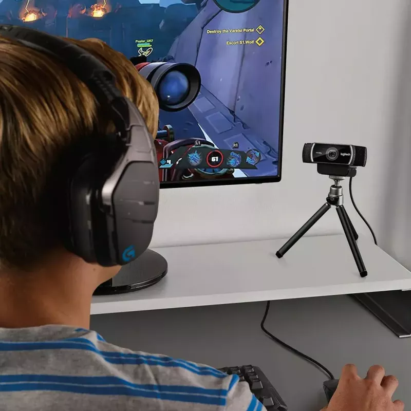 Logitech C922 1920 x 1080 pixels USB zwart webcam